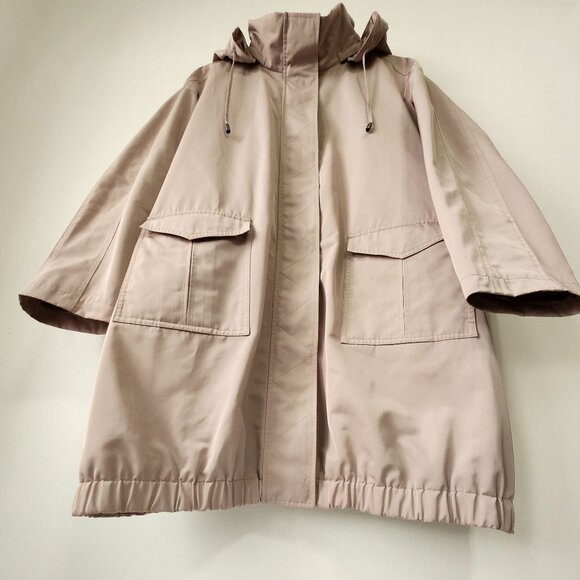 Windsmoor Beige Hooded Midi Length Fall Coat Timeless Fashion Large Pockets NWOT - Picture 7 of 16